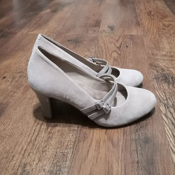 Giani Bernini Velma Memory Foam MaryJane Heels Beige Size 8M - Picture 4 of 6